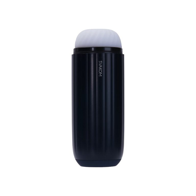 a close up of a black and white object on a white background