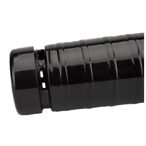 a close up of a black plastic tube