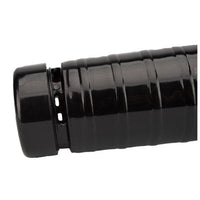 a close up of a black plastic tube