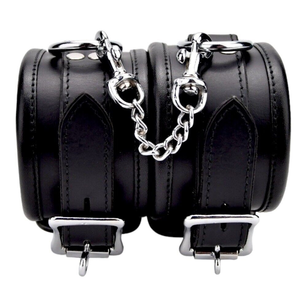 BOUND Leather Ankle Restraints Cuffs Bound (1on1)