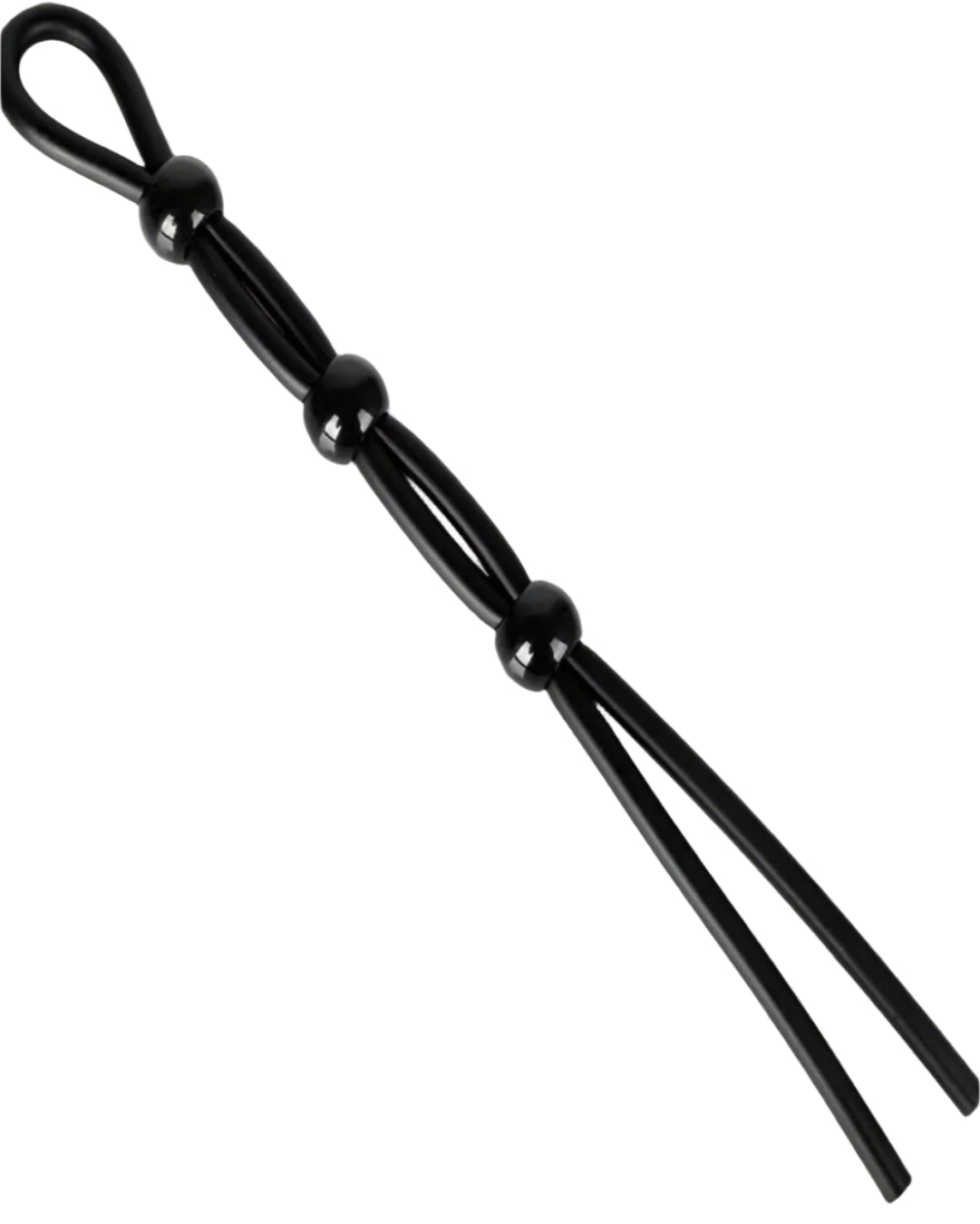 Adjustable Cock and Ball Ring with 3 Beads by Scandals