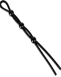 Adjustable Cock and Ball Ring with 3 Beads by Scandals