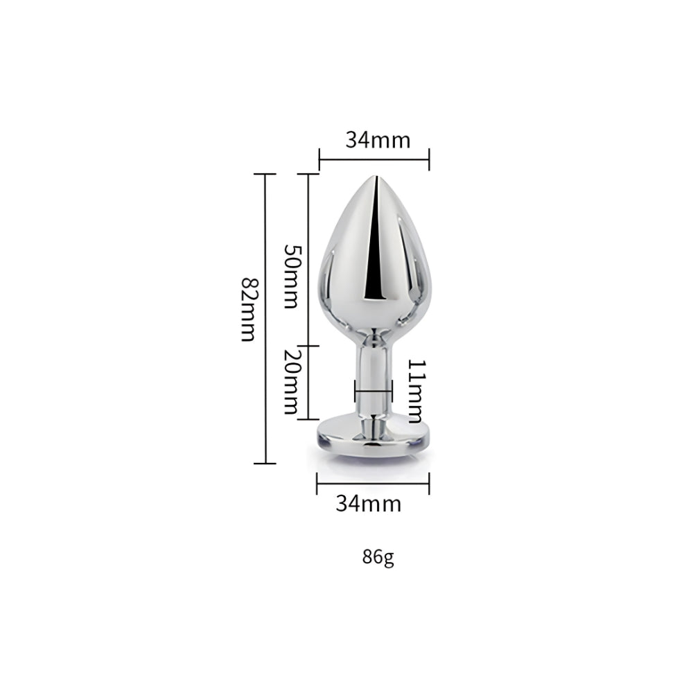 Complete collection of Luxury Toosh Metal Butt Plug with Pink Stone, showcasing different angles and the luxurious design features.