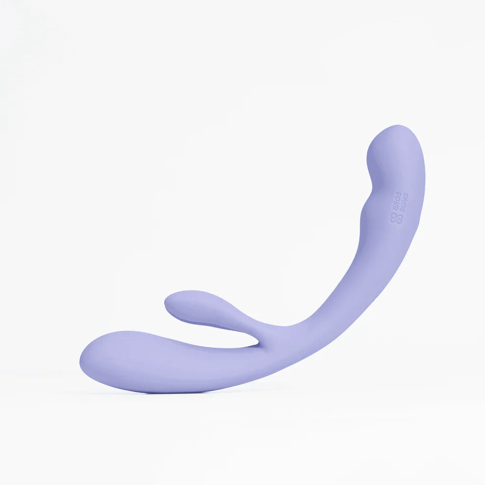 Duopeak – AI-Powered Double-Ended Vibrator for Shared Lesbian Pleasure in an elegant lifestyle setting, symbolising intimacy and connection.