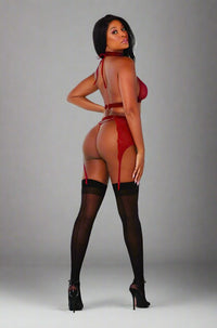 Garnet 4-Piece Bralette Set With Choker