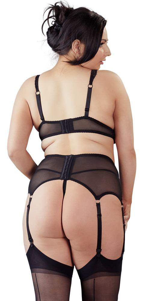 Embroidered Suspender Set - Plus Size