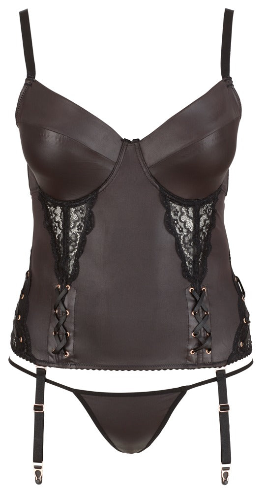 Matte Wet Look Basque by Cottelli Curve