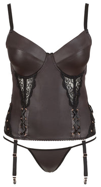 Matte Wet Look Basque by Cottelli Curve