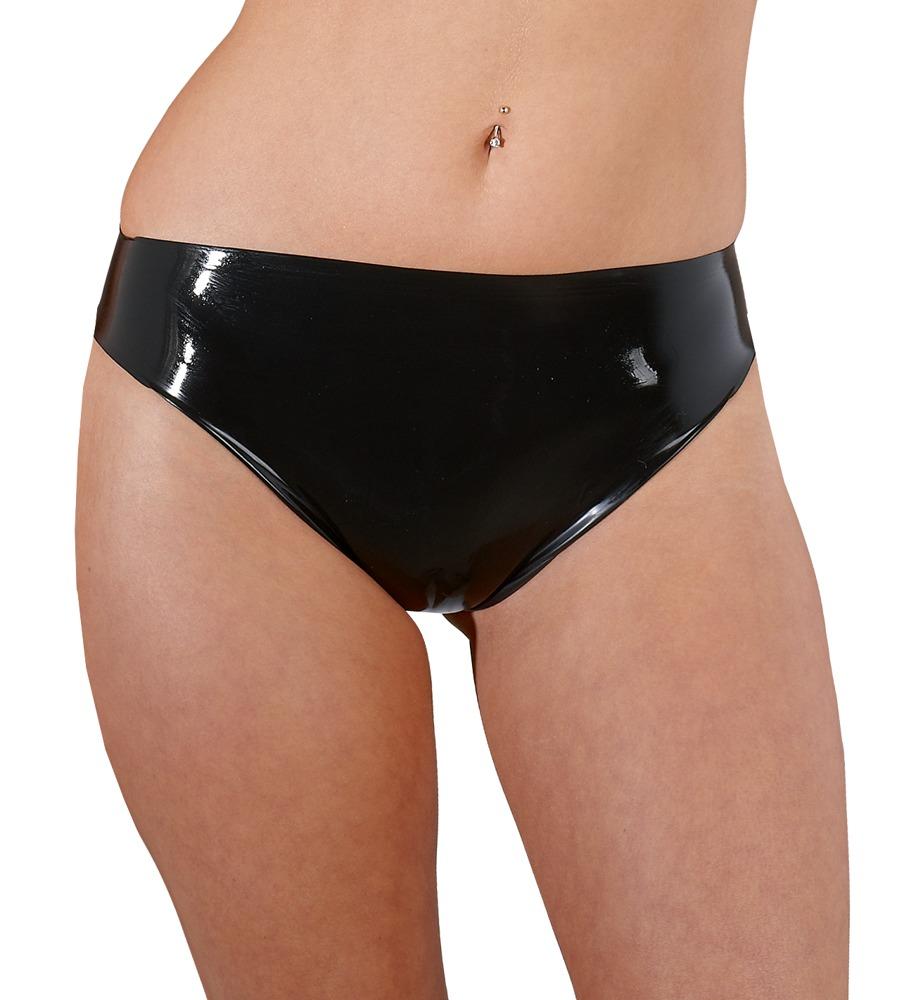 Women's Black Latex Brief