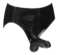 Latex Briefs with Textured Sleeve