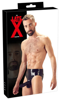 Latex Briefs with Textured Sleeve