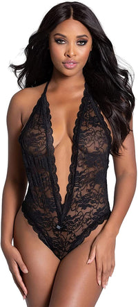 Lace Body with Cut-Out Heart Bum by Dreamgirl - Black or White