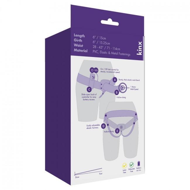 The Extender 6" Vibrating Hollow Strap-On