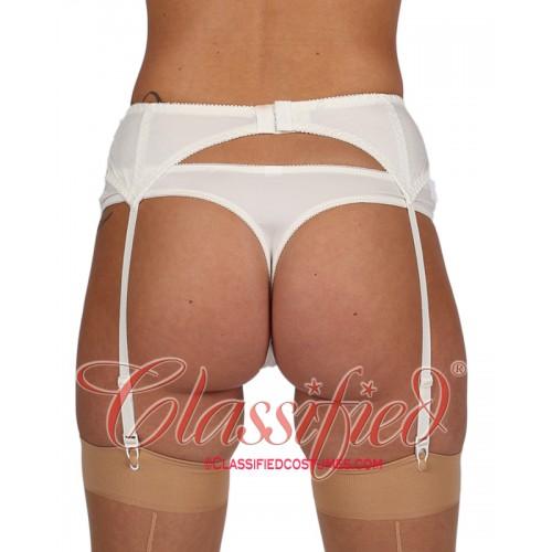 Embroidered Flower Lace Suspender Belt