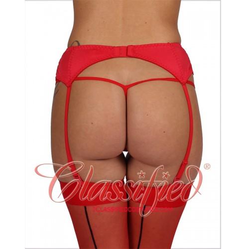 Embroidered Flower Lace Suspender Belt