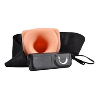 8 Inch Vibrating Hollow Strap On Vanilla