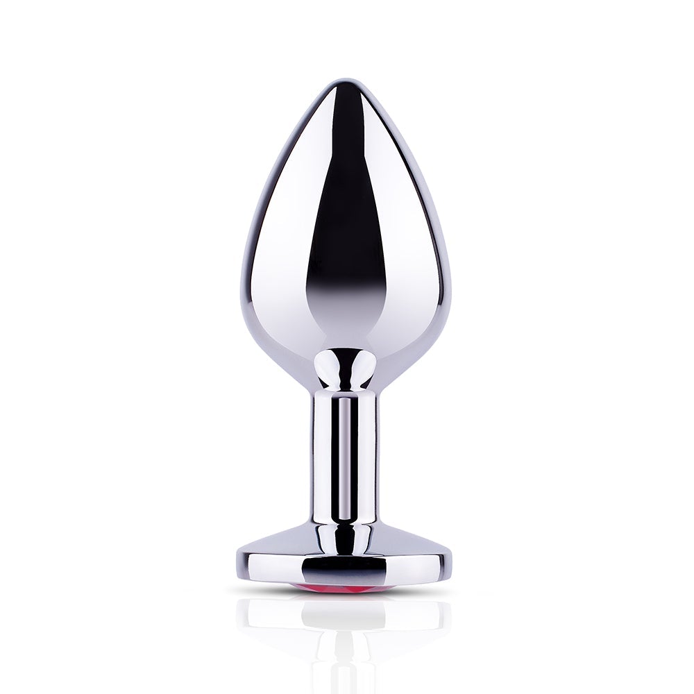 Scandals Metal Butt Plug with Crystal - Temperature Responsive Aluminium Plug
