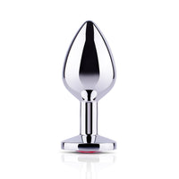 Scandals Metal Butt Plug with Crystal - Temperature Responsive Aluminium Plug