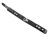 Leather Plain Collar With Removable O-Ring