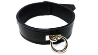 Leather Plain Collar With Removable O-Ring