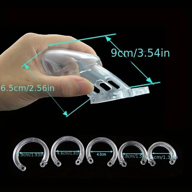 The Scandals Clear and Black Cock Cage Cock Cages & Chastity Devices Scandals