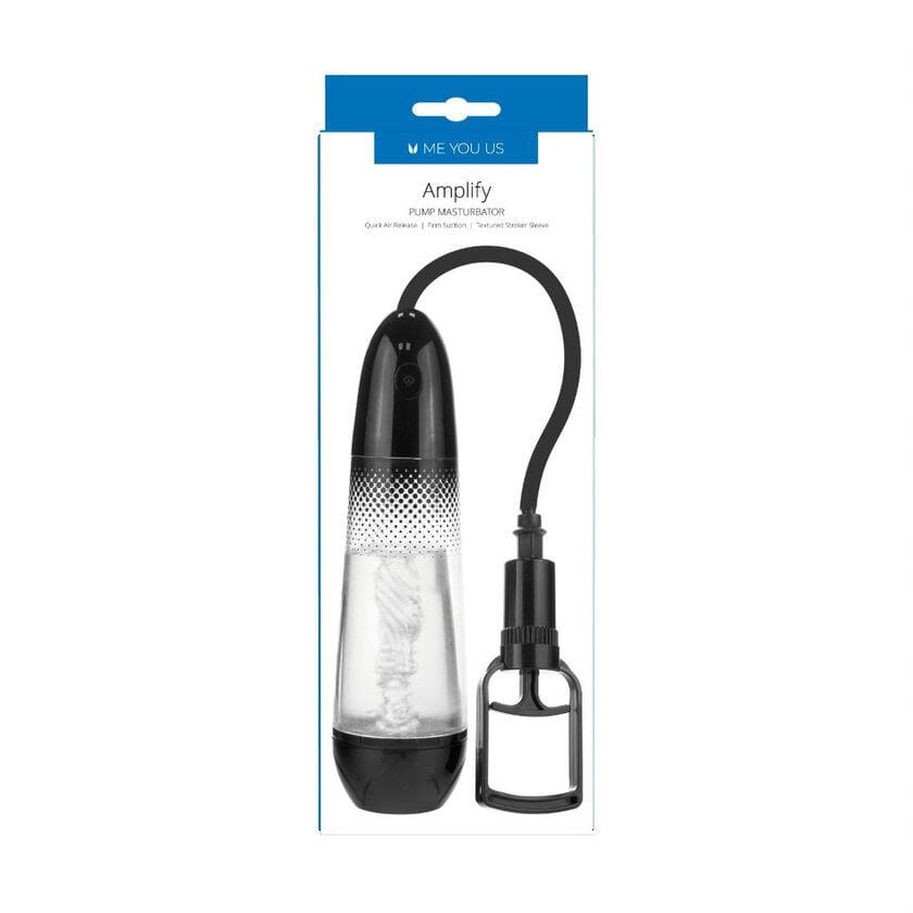 Me You Us Amplify Pump Masturbator Clear/Black box
