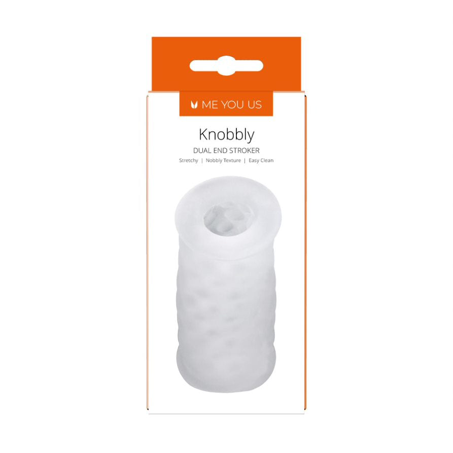 Elegant Knobbly Dual End Stroker displayed with emphasis on its easy-to-clean design and versatility.
