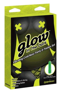 Vibrating Crotchless Panty & Pasties Set