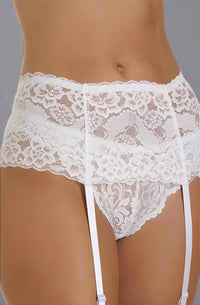 Wide Lace Suspender Belt