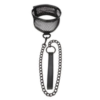S&M Fishnet Collar & Leash Bondage Set