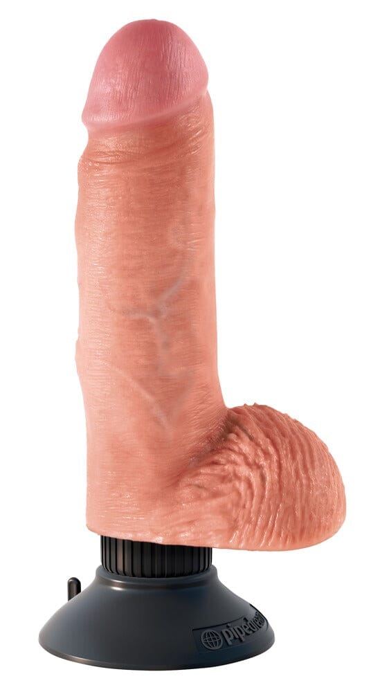 King Cock 7" Vibrating Cock With Balls