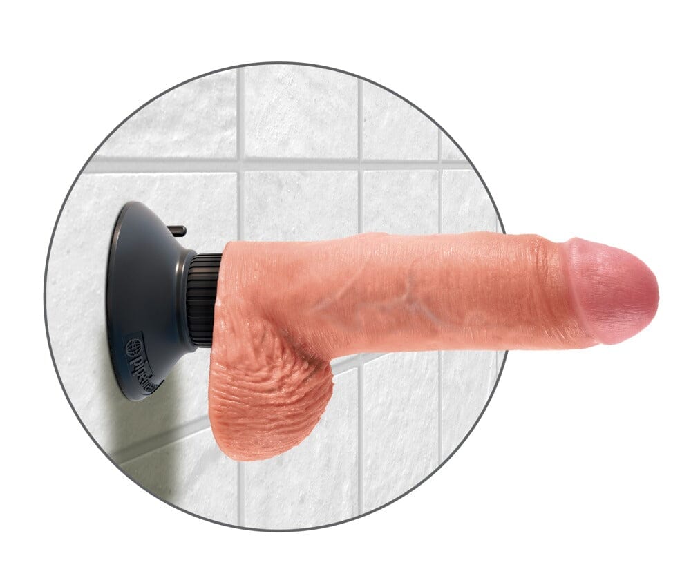 King Cock 7" Vibrating Cock With Balls