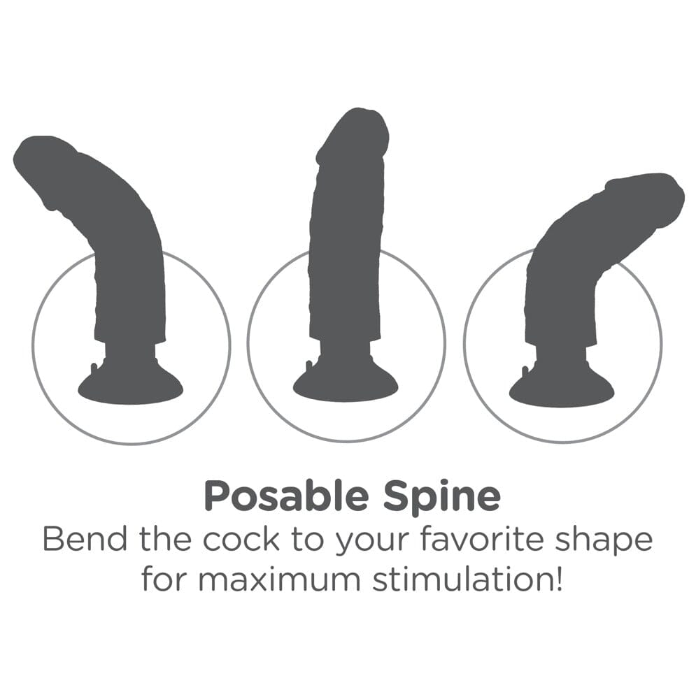 King Cock 7" Vibrating Cock With Balls