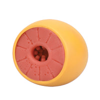 Thumbnail for a yellow plastic object with a hole in it