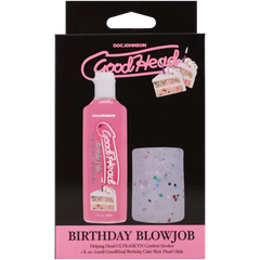 Artistic representation of the GoodHead Birthday Blowjob Kit, ideal for gifting on special occasions.