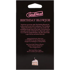 Alluring presentation of the GoodHead Birthday Blowjob Kit on a stylish surface, accentuating the premium quality.