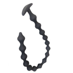 Brutus Beaded Chain Silicone Anal Beads in luxurious black, designed for ultimate soft touch and comfort.