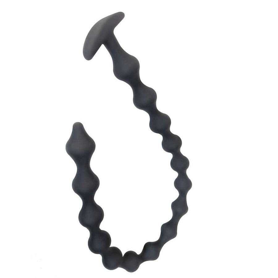 Brutus Beaded Chain Silicone Anal Beads in luxurious black, designed for ultimate soft touch and comfort.