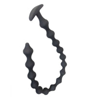 Brutus Beaded Chain Silicone Anal Beads in luxurious black, designed for ultimate soft touch and comfort.