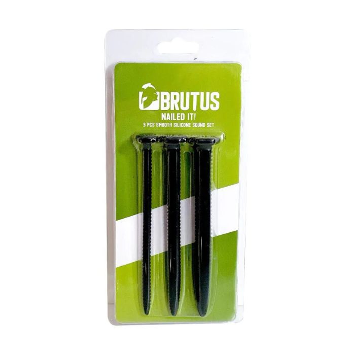 Luxury Brutus Screw You Ribbed Silicone Sound Set highlighting the smooth silicone texture and varied diameters for exclusive sounding pleasure.