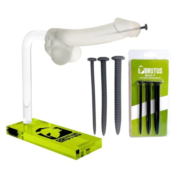Brutus Screw You Ribbed Silicone Sound Set featuring ribbed structures in multiple diameters, ideal for a luxurious and pleasurable sounding experience.