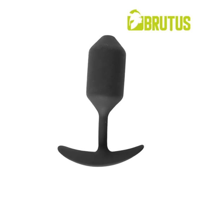 Luxury BRUTUS Weighted Butt Diamond silicone comfort butt plug with metal weighted head, designed for ultimate stimulation and comfort during long-term wear.