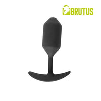 Luxury BRUTUS Weighted Butt Diamond silicone comfort butt plug with metal weighted head, designed for ultimate stimulation and comfort during long-term wear.