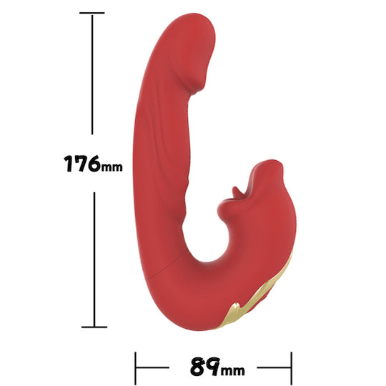 Red lip and tongue G-spot vibrator.