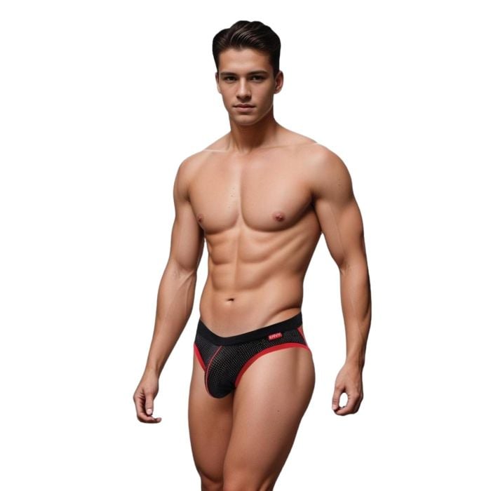 Black Envy Sport athletic mesh jock strap for men, featuring breathable fabric and athletic fit, designed for comfort and support.