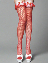 Sexy Red Fishnet Christmas Stocking Stockings & Hosiery Scandals Lingerie 