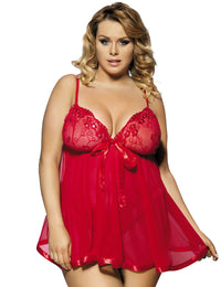 Scandals Sheer Floral Babydoll - Seductive Lingerie for Intimate Nights
