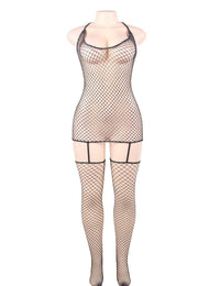 Thumbnail for a woman wearing fishnet stockings and stockings