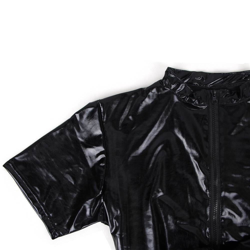 a close up of a black jacket on a white background