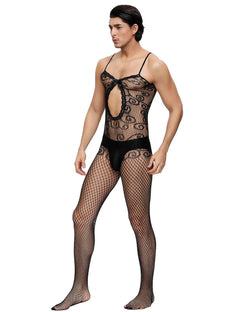 Men's Fishnet Bodystocking Black by Scandals.